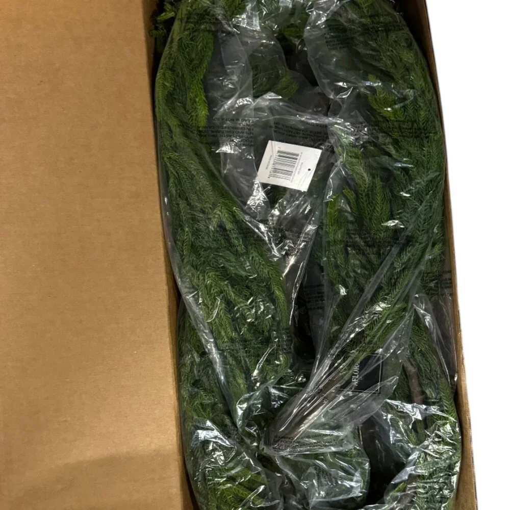 Christmas Norfolk Pine Garland 60in Real‎ Touch Greenery Afloral - PACK OF 3